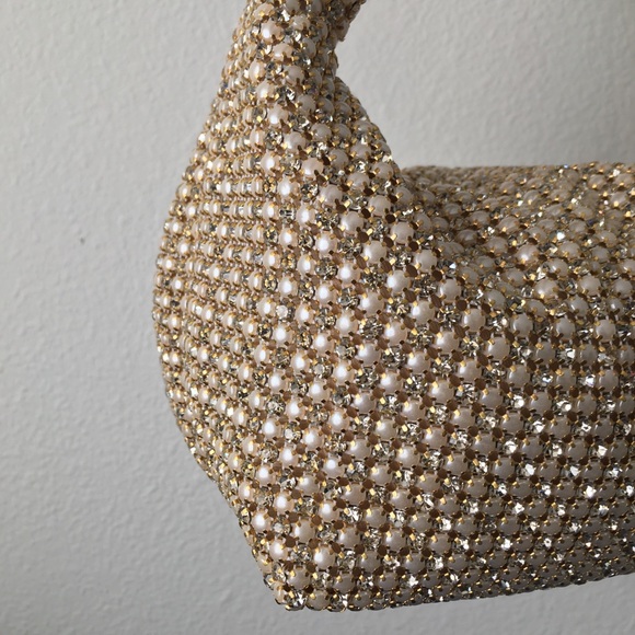 Madison West Crystal Pearl Knot Handbag - Picture 3 of 15